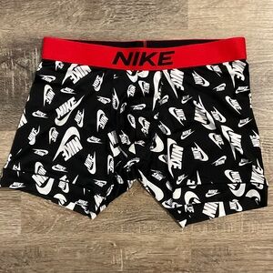 Nike Red Waistband Black and White Boxer Briefs
